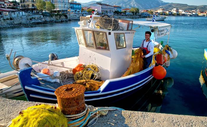 Rybářská loď na ostrově Samos