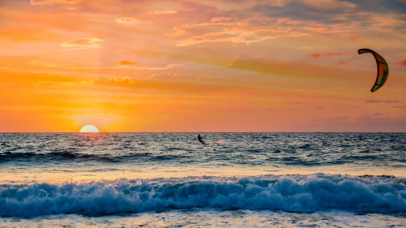 Kiteboarding je na ostrově oblíbenou činností