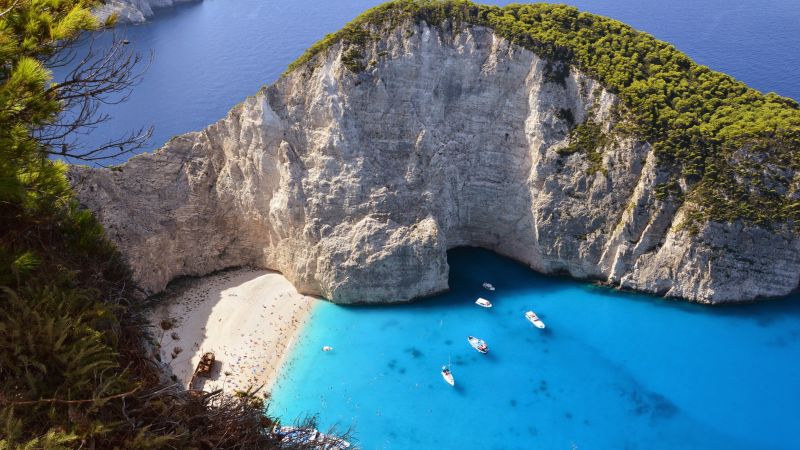 Pláž Navagio na Zakynthosu